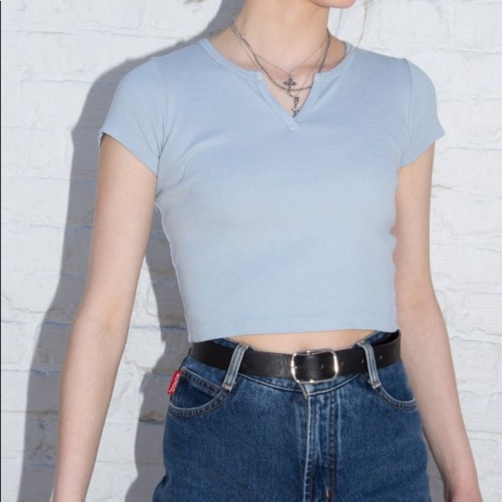 blue brandy melville ashlyn top